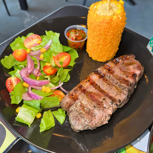 2 Platos de Carne de Res + Entrada + Mini Elotes + 2 Sodas por $20 en Don Elote