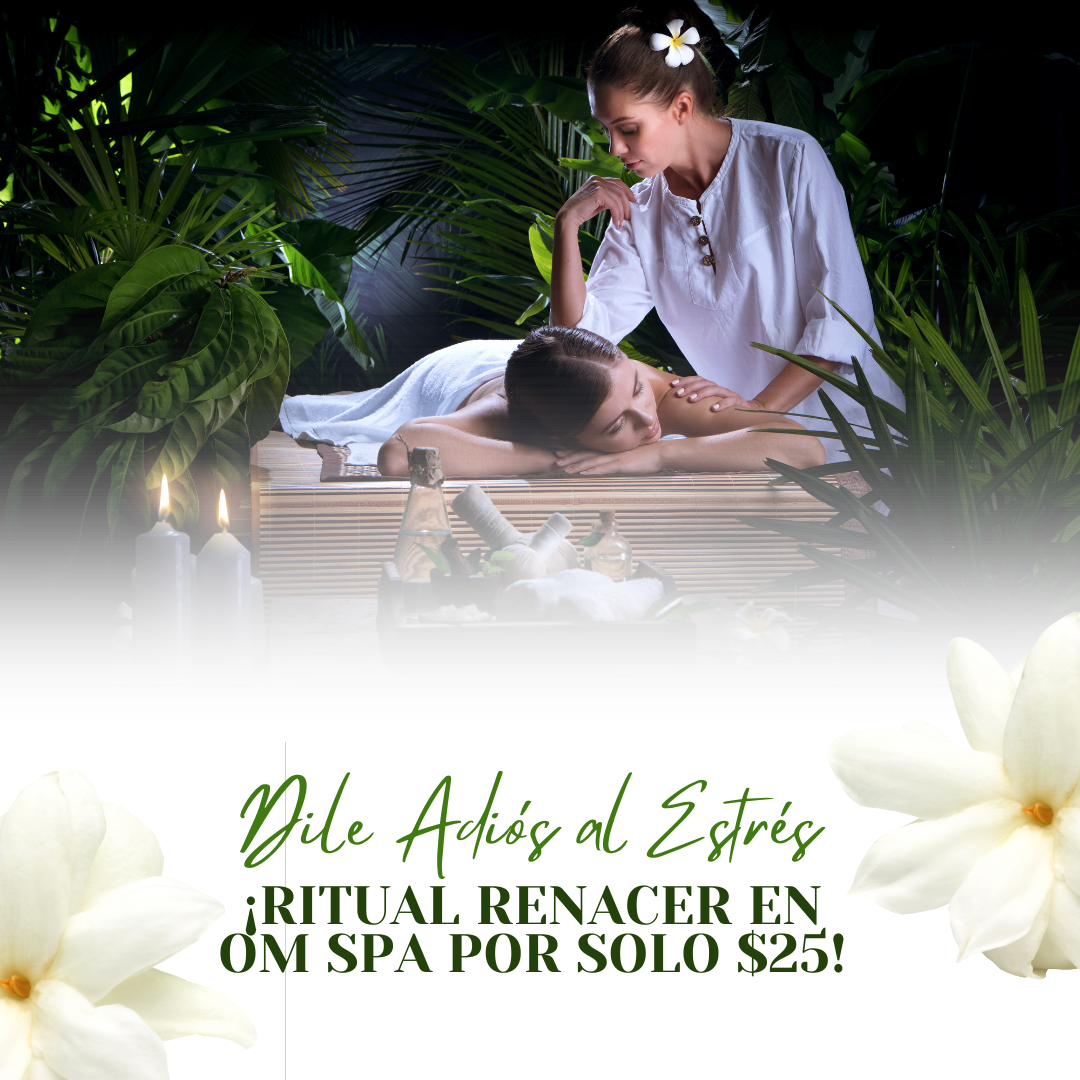 Regálate Bienestar con Ritual Renacer: Masaje Relajante + Facial + Piedras Calientes por $25 en Om Spa