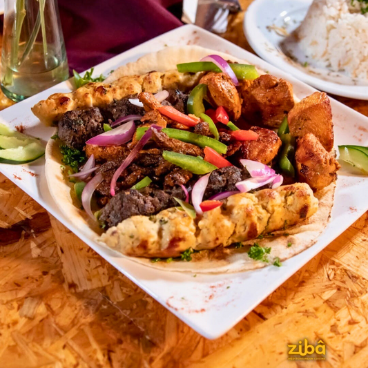 Paga $10 y Consume $20 en todo el menú de comidas y bebidas en Zibâ Mediterranean Cuisine