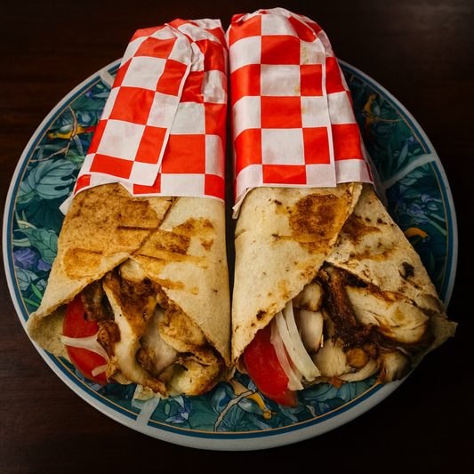 2 Shawarmas de Pollo + Bandeja Árabe + 2 Bebidas por solo $15 en Shawarma Al Nour