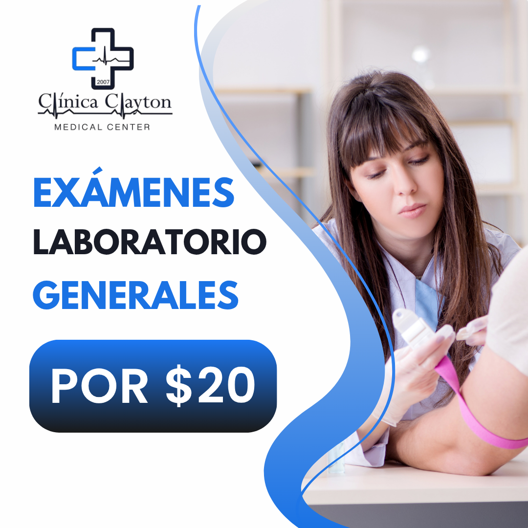 Exámenes de Laboratorio (Hemograma, Glucosa, Hemoglobina, Colesterol Total, Triglicéridos y más) + Evaluación Médica de Resultados por $20 en Clínica Clayton