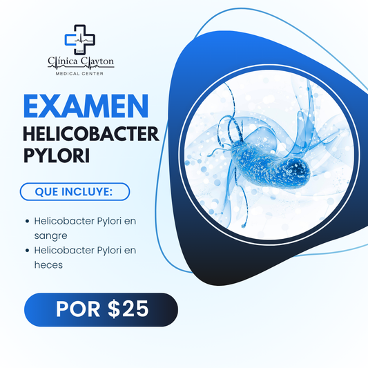 Exámenes de Laboratorio para Detección de Helicobacter Pylori (Sangre y Heces) por $25 en Clínica Clayton