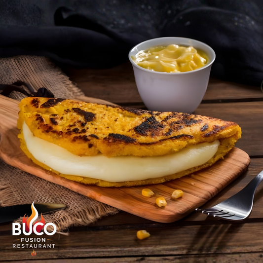 2 Cachapas de Queso + 2 Bebidas por $10 en Buco Fusion