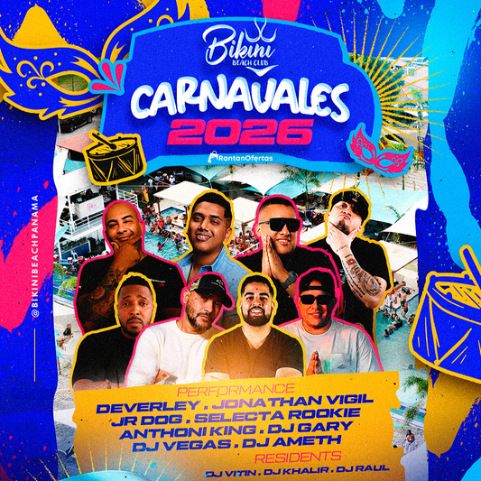 ¡2x1 en Pasadía Carnavalera en Playa Malibú por solo $10 en Bikini Beach Club!