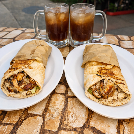 2 Shawarmas de Pollo + 2 Té Fríos por solo $8.50 en Shawarma al Nour