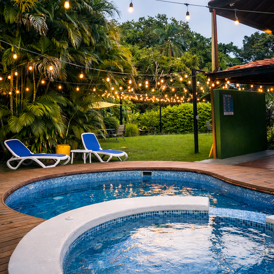 Pasadía de Piscina para 2 Personas + Picada Mixta + 2 Sodas + Brownie con Helado por $30 en Hotel Albrook Inn