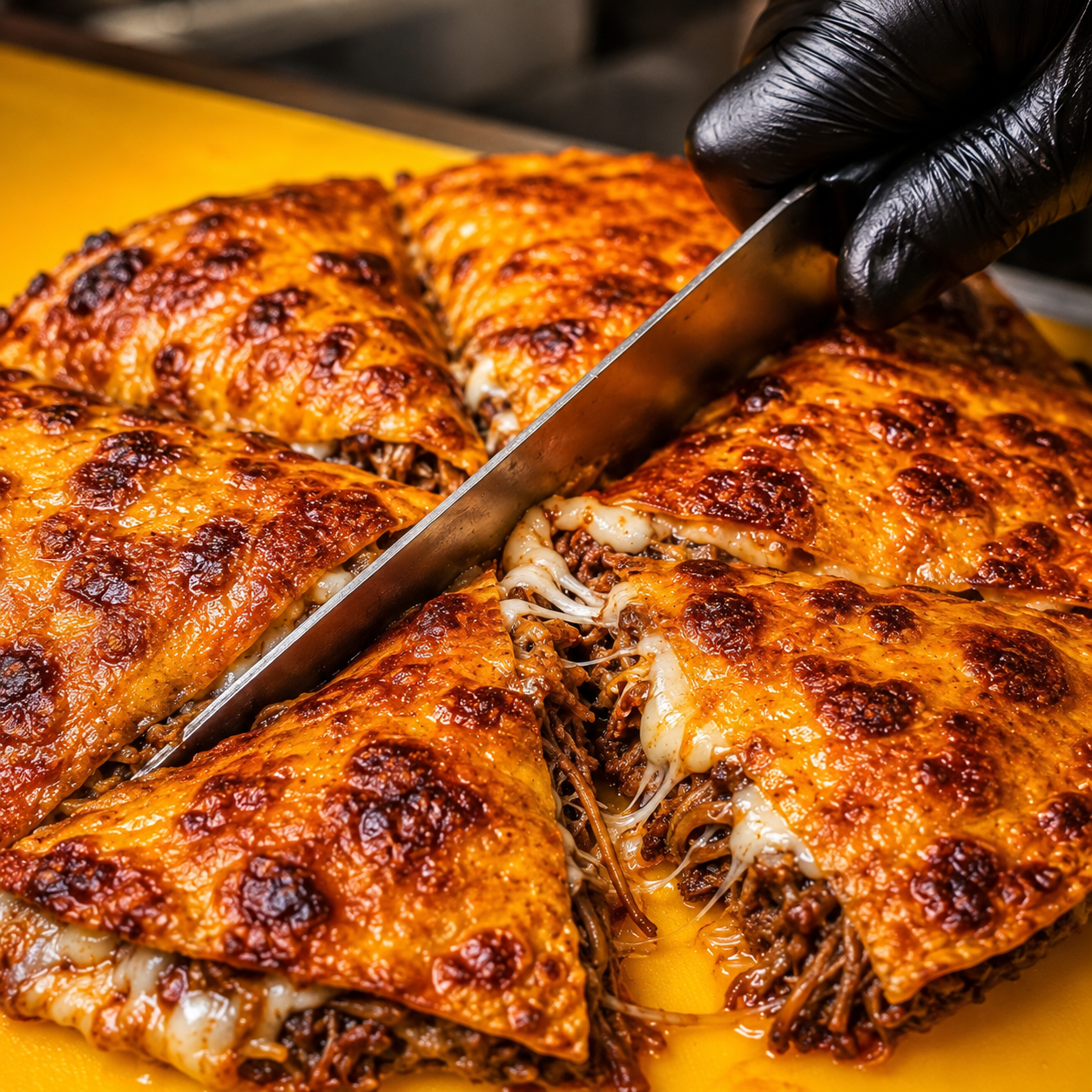 Pizza Birria Salvaje para Compartir hasta 4 Personas por $12 en Alitas Salvajes Pub