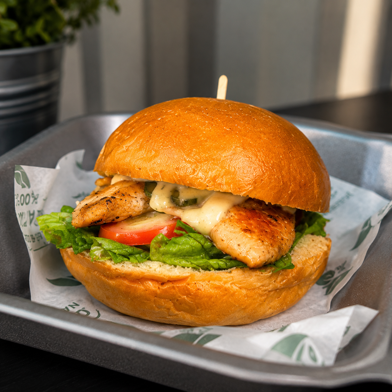 2 Burgers de Pollo al Grill con Papas Salteadas + 2 Aguas Saborizadas o Sodas por $9 en Honest Kitchen