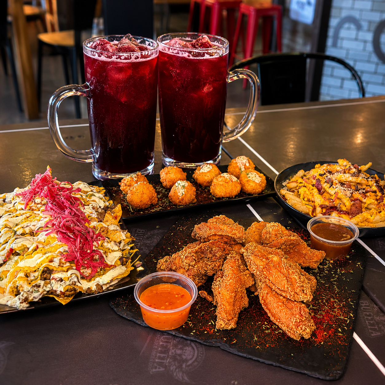 2 Jarras de Sangría + Wings, Nachos, Cheesy Pops y Nitro Papas por solo $20 en Buffeta – Chiriquí