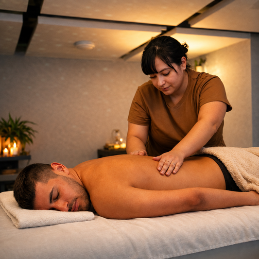 2x1 en Circuito de Relajación Dúo Armonía: Head Spa Premium + Masaje Corporal Completo por solo $50 en Nouva Holistic