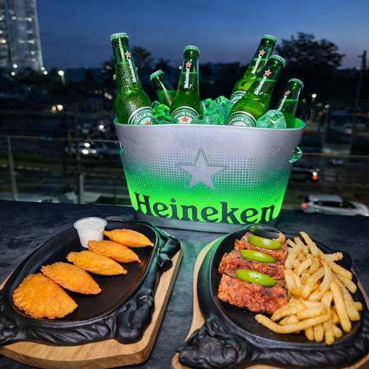 Combo con Porkbelly + Empanaditas + Cervezas por solo $25 en Eolian Rooftop