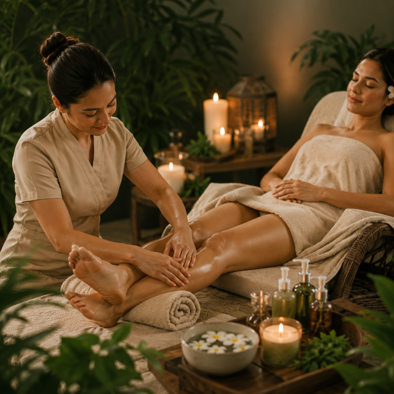 Masaje Oriental 2x1 con Masaje en Cuerpo, Piernas y Pies por $20 en Spa Amarás Tu Cuerpo