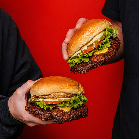 2 Smash Goat Doble Cheese + Papas + Soda por solo $13 en Temptation Burger