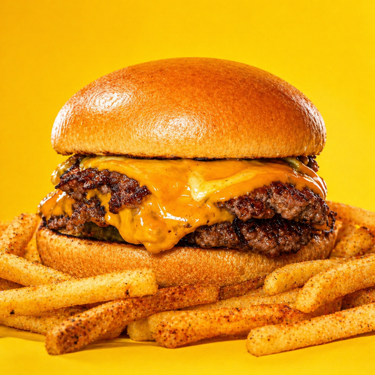 2 Doble Cheese Temptation + Papas + Soda por solo $10 en Temptation Burger