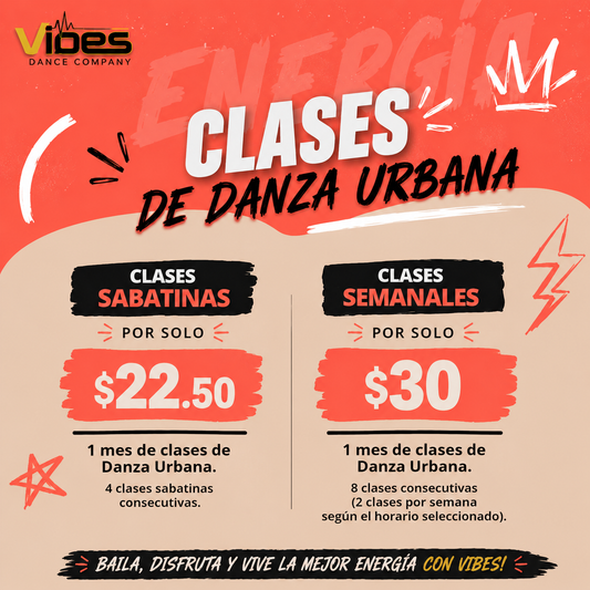 Clases de Danza Urbana desde solo $22.50 + Matrícula 2026 GRATIS en Vibes Dance
