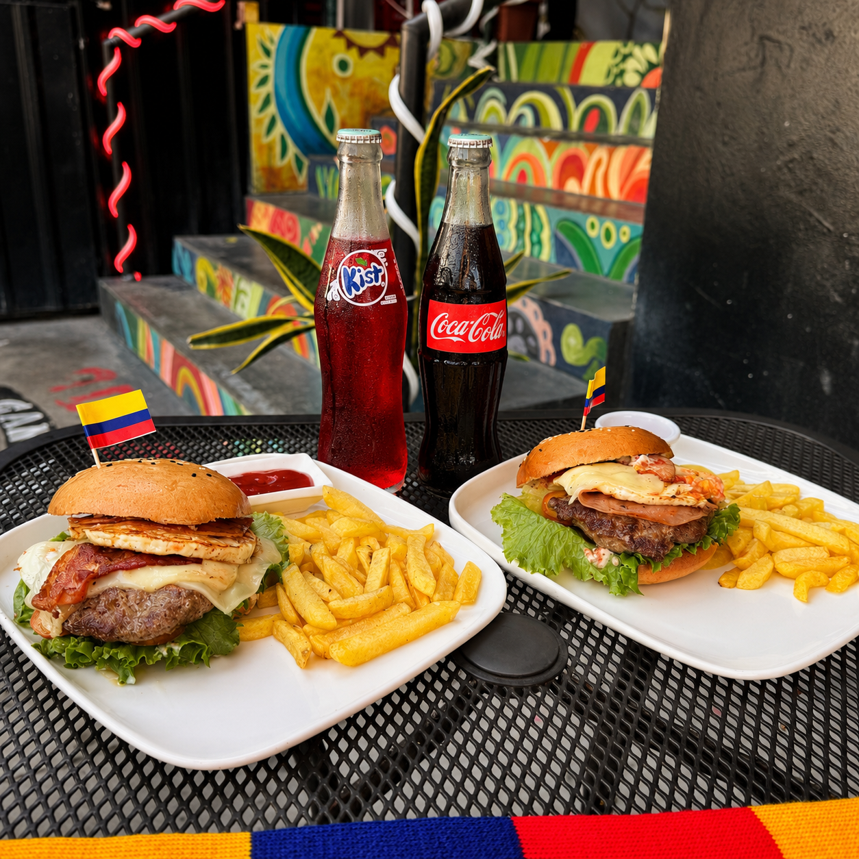 2 Costeburgers + Papitas Fritas + Sodas por solo $10 en L'Coste Burguer