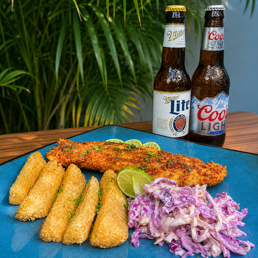 2 Filetes de Pescado + 2 Ceviches + 2 Cervezas Nacionales por solo $15 en Santo Gusto