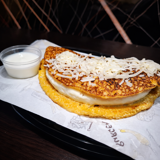 2 Cachapas con doble queso + 2 Té Fríos refill por solo $12 en Rápido y Sabroso