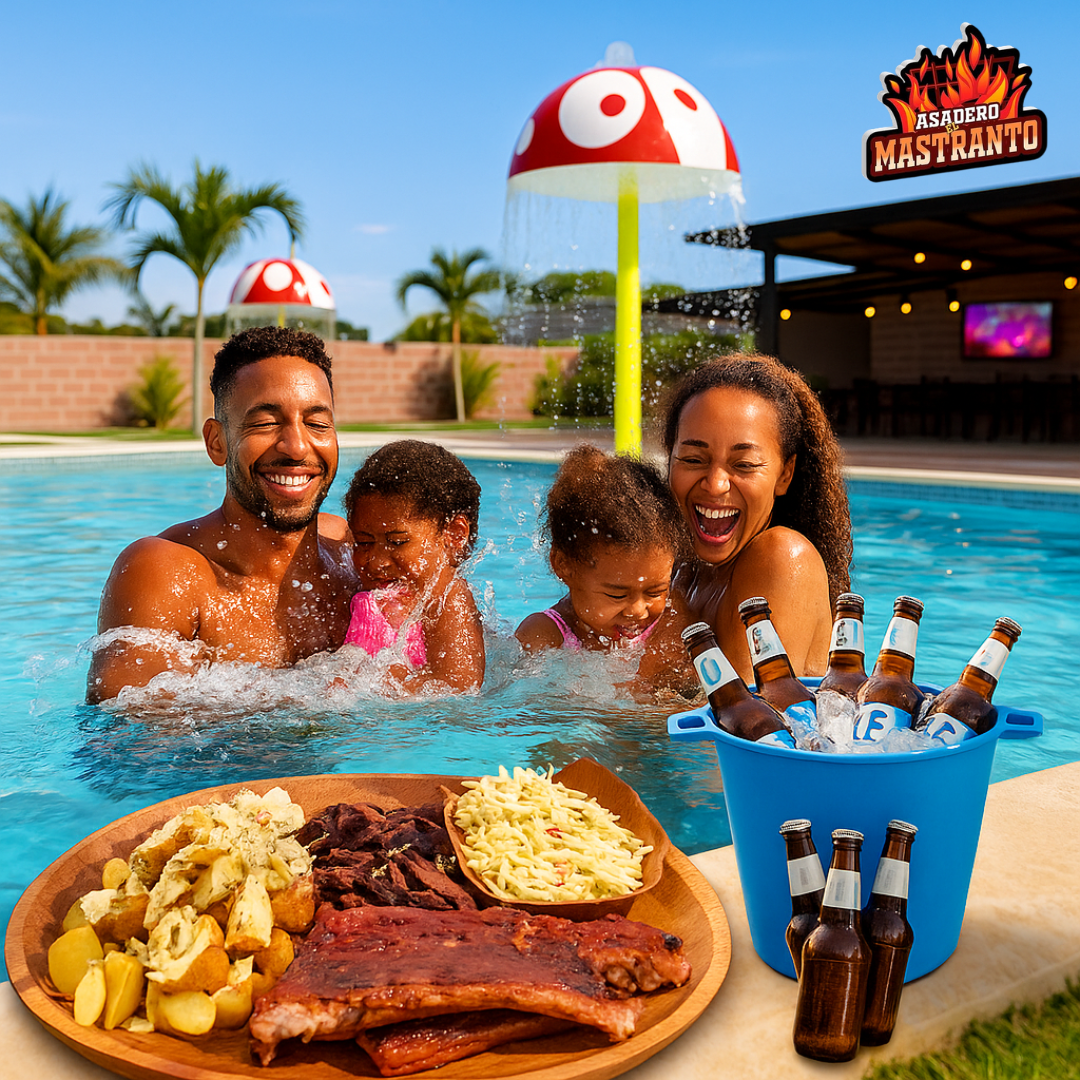 Pasadía con Piscina para 2 Personas + Picada + Cubetazo de Cervezas por solo $30 en Asadero El Mastranto