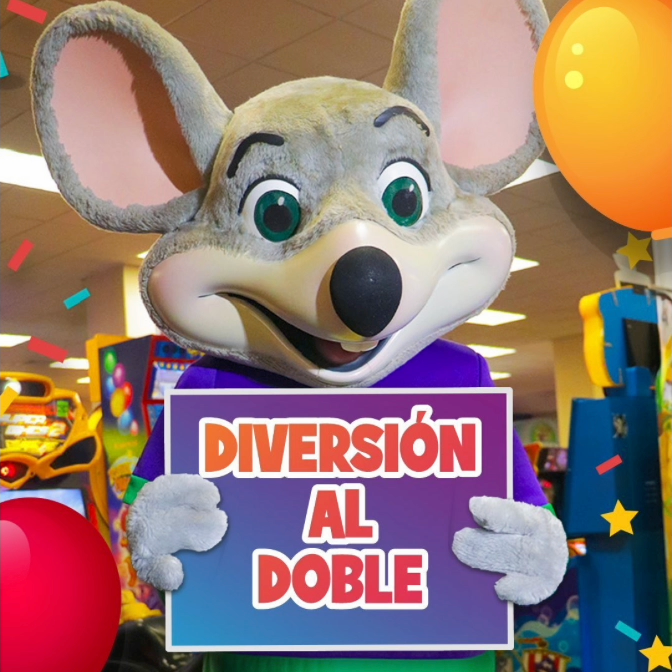 Paga $15 y Recibe 50 Tokens + 1 Pizza Regular + 40% Off en HBD en Chuck E. Cheese's de Centennial Mall