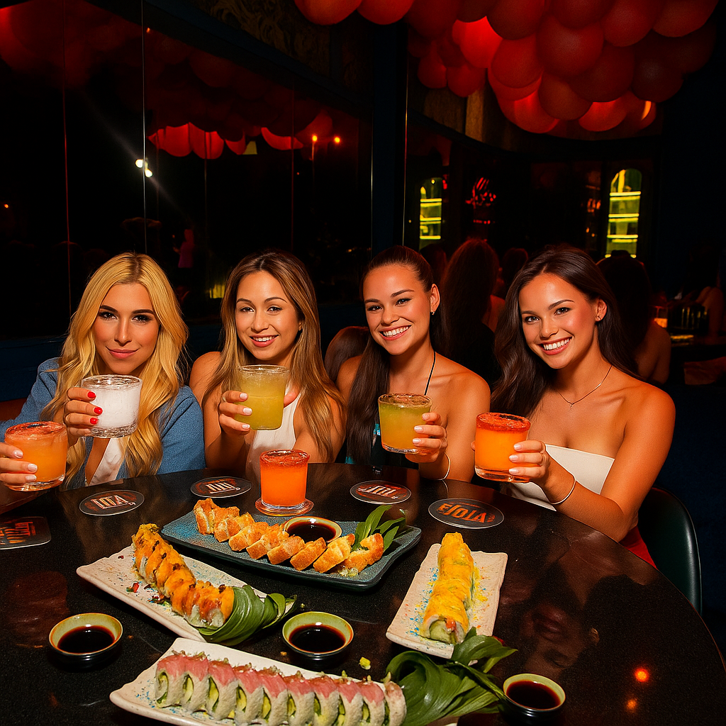 4 Rollos de Sushi + 4 Margaritas Premium De La Casa por $30 en Furia