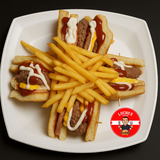 2 Club Burger Sandwich con Papas + 2 Bebidas por $14 en Lucho's Burger