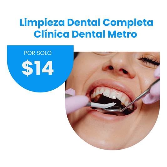 Limpieza Dental Completa por solo $14 en Clínica Dental Metro