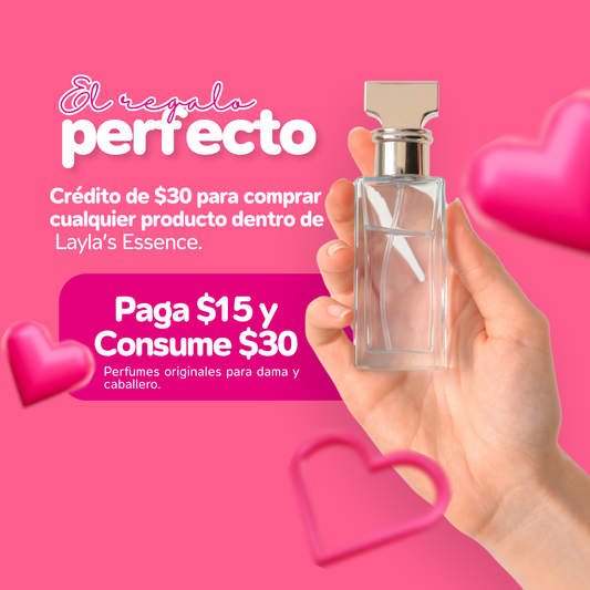 Paga $15 y consume $30 para comprar cualquier producto en Layla’s Essence
