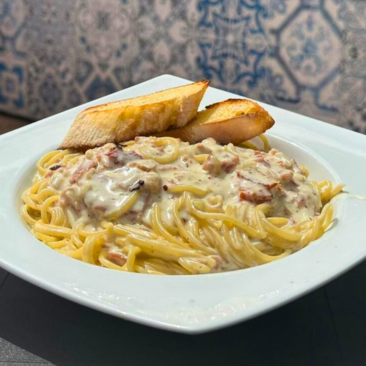 2 Pastas de la Casa + Entrada de Bruschetta + 2 Sodas por $14 en Pizzarella Clayton