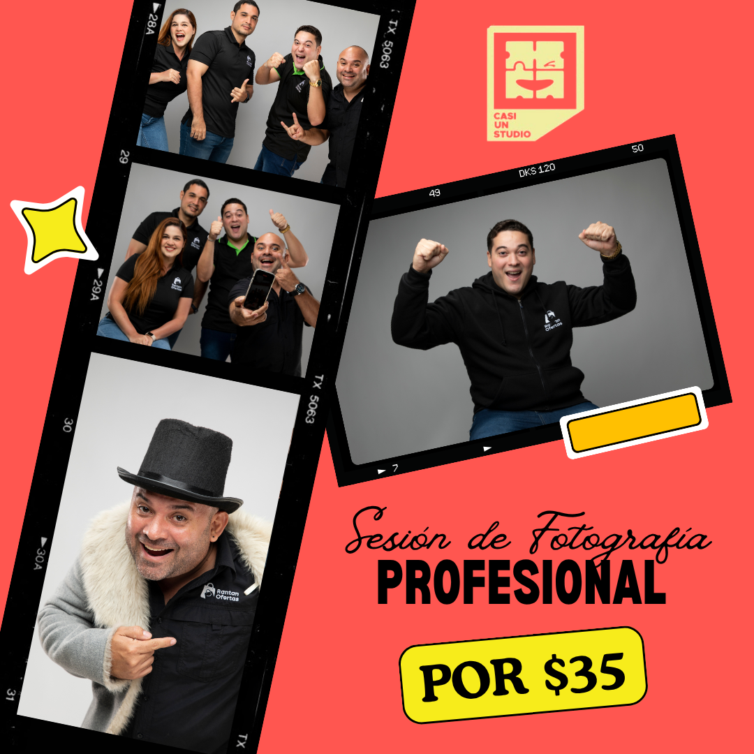 Sesión Fotográfica Profesional de 30 Minutos por $35 en Casi Un Estudio