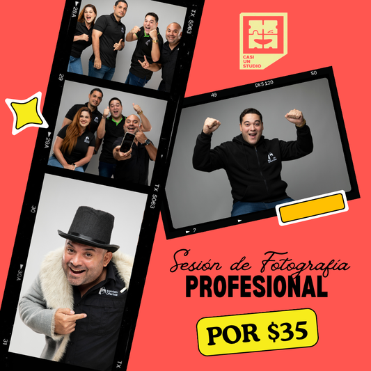 Sesión Fotográfica Profesional de 30 Minutos por $35 en Casi Un Estudio