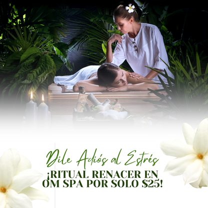 Regálate Bienestar con Ritual Renacer: Masaje Relajante + Facial + Piedras Calientes por $25 en Om Spa