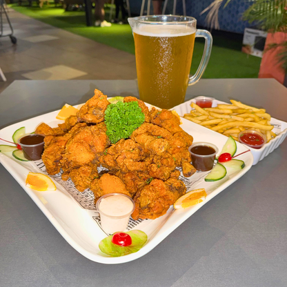 25 Wings + Orden de Papas Fritas + Jarra de Cerveza Artesanal por $20 en Tercer Piso