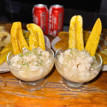 2 Pescados Enteros o Filetes + 2 Ceviches de la Casa + 2 Sodas por $12 en Mar y Fuego