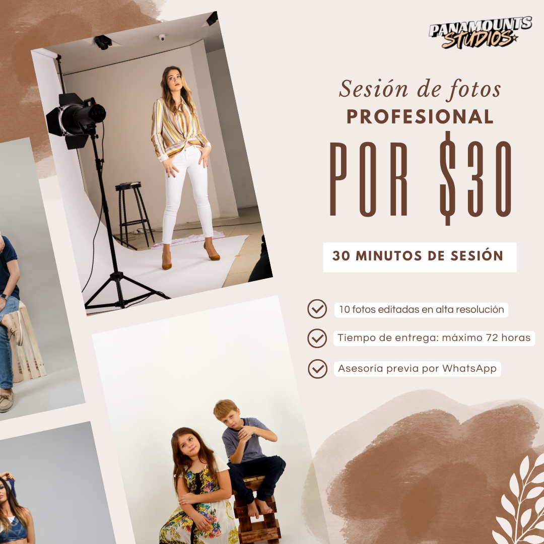 Sesión de Fotografía Profesional de 30 Minutos por $30 en Panamounts