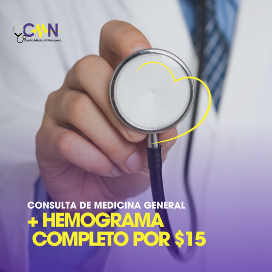 Consulta de Medicina General + Hemograma Completo por $15 en Centro Médico El Nazareno