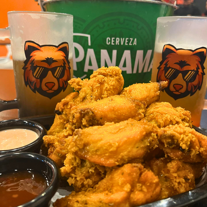 ¡Promo Parkin! 20 Wings + Cubetazo de Cerveza Nacional por solo $15 en Bear Munchies
