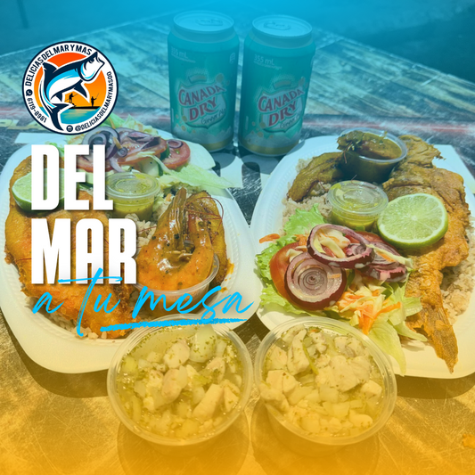 2 Pescados Enteros o Filetes + 2 Ceviches de la Casa + 2 Sodas o Jugos naturales por $8 en Delicias del Mar y Más