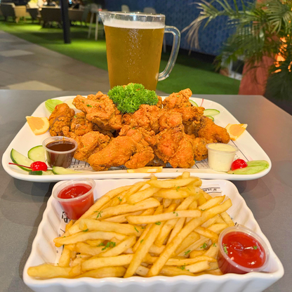 25 Wings + Orden de Papas Fritas + Jarra de Cerveza Artesanal por $20 en Tercer Piso