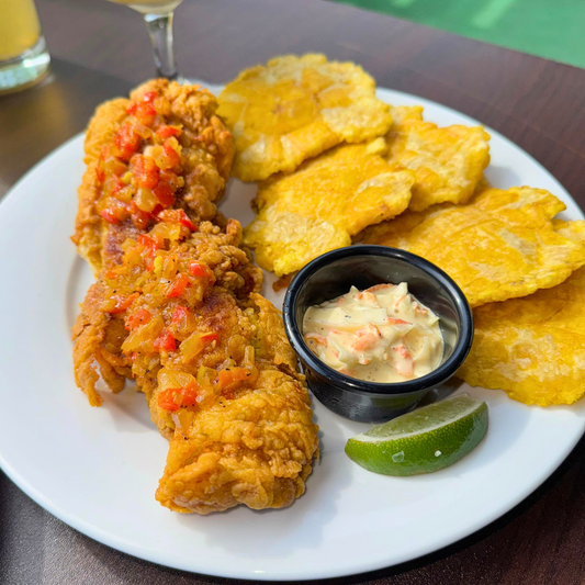 2 Filete de Pescado Al chombo + 2 Ceviches o Popcorn Fish + 2 Bebidas por $15 en Cevifruitt