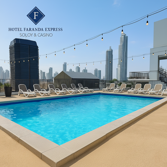 Pasadía para 2 personas + 2 hamburguesas + 2 Bebidas por $30 en el Hotel Faranda Express Soloy and Casino