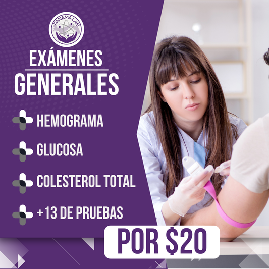 Exámenes de Laboratorio Preventivo con 13 Pruebas Médicas por $20 en Panamá Lab