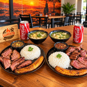 2 Almuerzos con Carne Asada + Acompañamientos + Sopa + Sodas