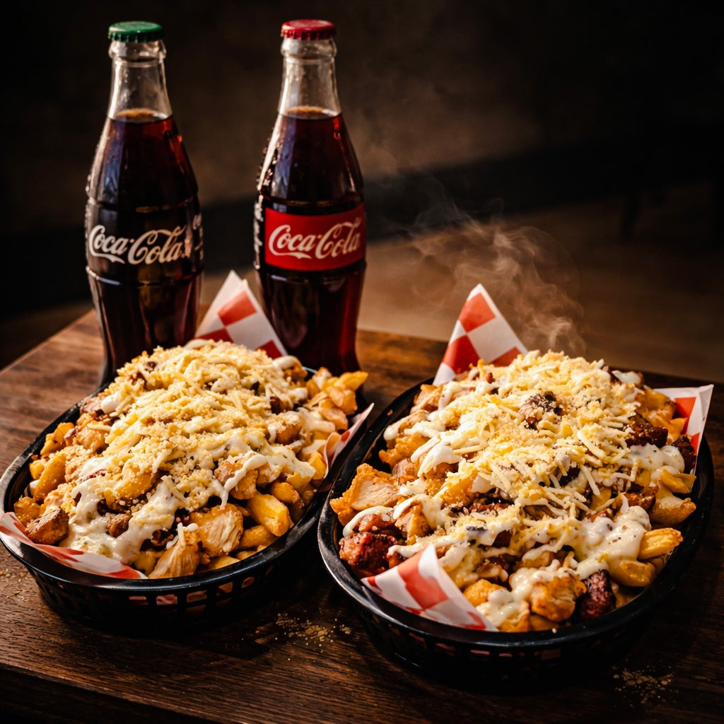 2 Salchipapas Mixtas Cargadas + 2 Bebidas por solo $10 en Alitas Salvajes Pub