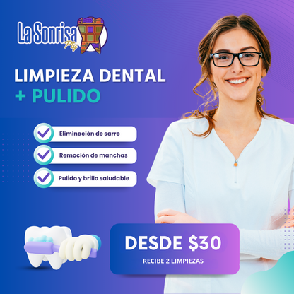 2x1 en Limpieza Dental + Pulido + Aplicación de Flúor por $30 en La Sonrisa PTY