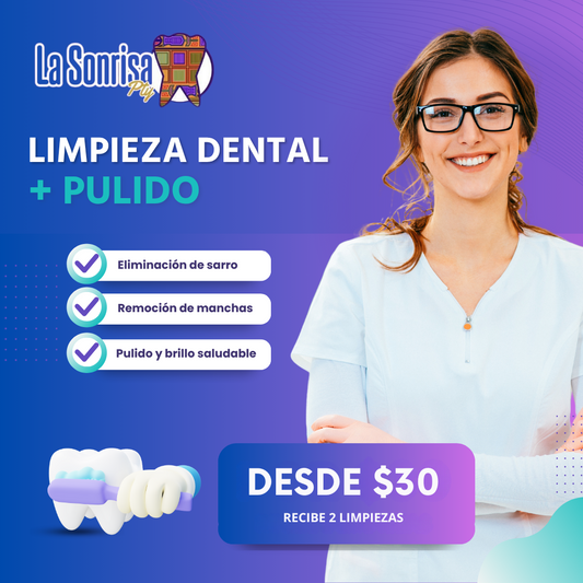 2x1 en Limpieza Dental + Pulido + Aplicación de Flúor por $30 en La Sonrisa PTY
