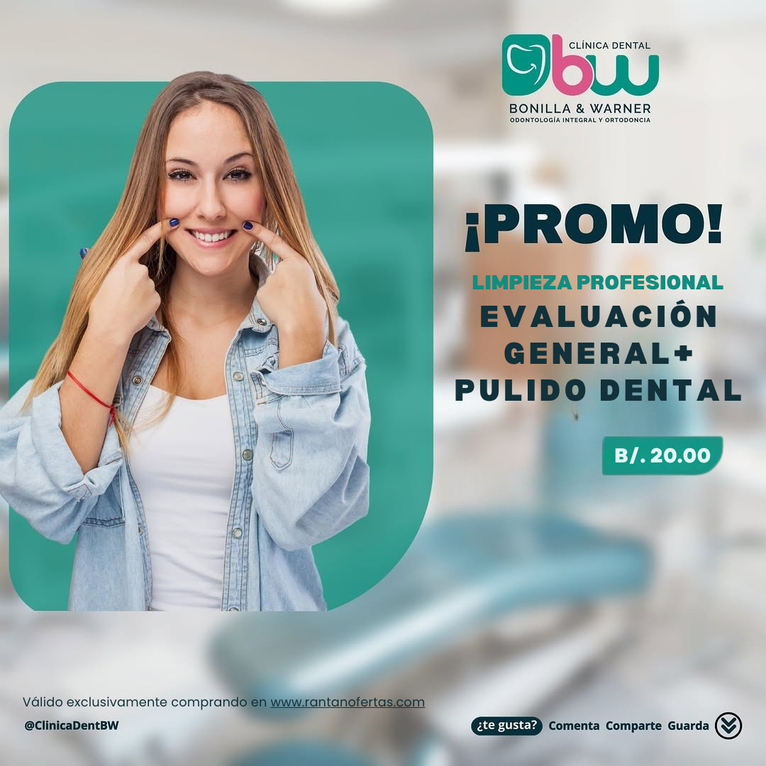Limpieza Dental + Pulido + Flúor + Evaluación desde $20 en Clínica Dental Bonilla - Warner