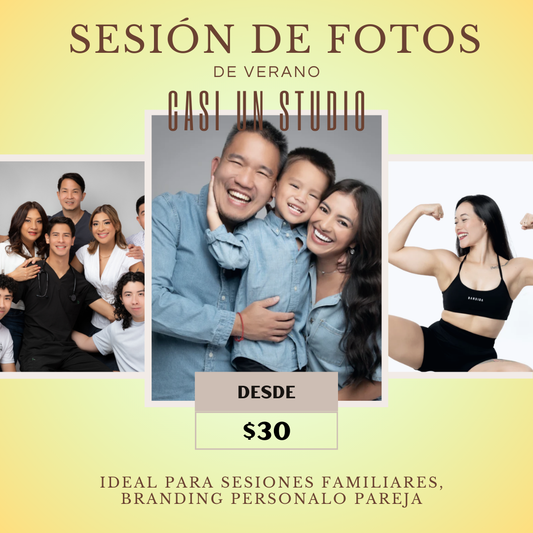 ¡Sesion de Fotos de Verano desde $30 en Casi un Studio!