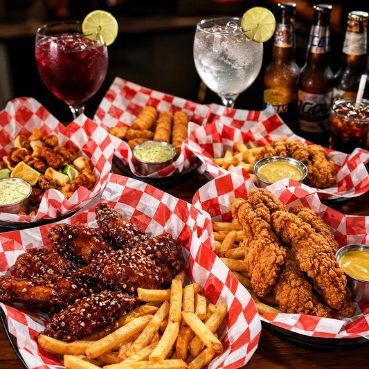 All You Can Drink + All You Can Eat de Alitas, Boneless, Chicharrón y más desde 8.99 en Alitas Salvajes Pub