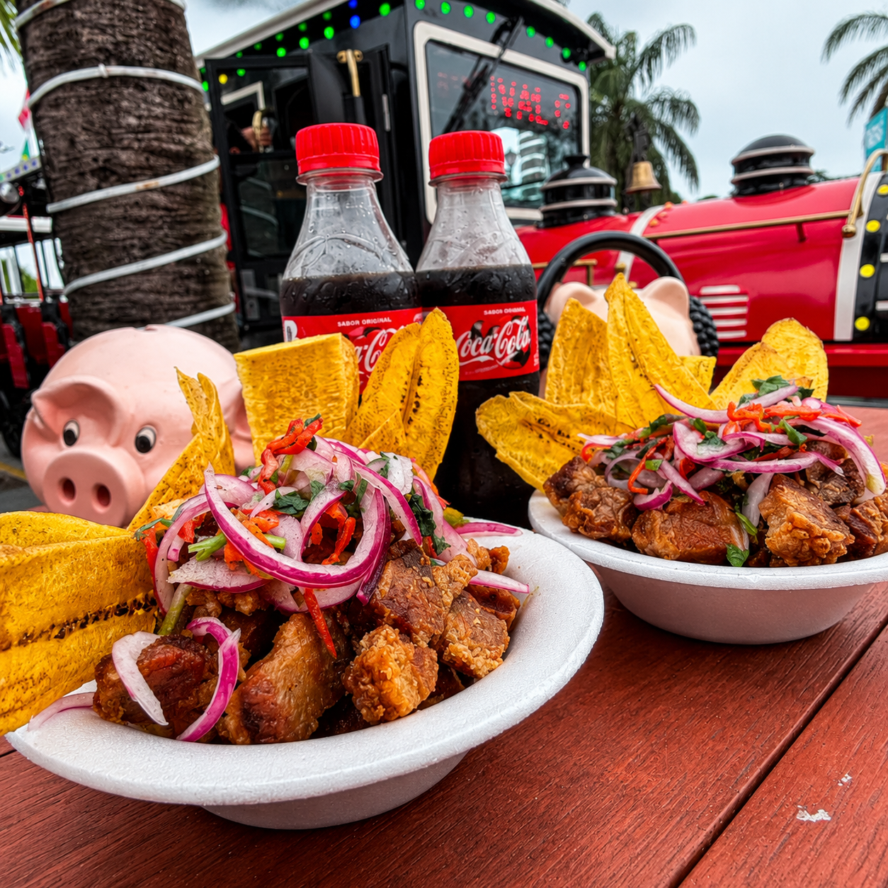 2 Ceviches de Porkbelly + 2 Soditas por solo $13 en Miss Puerkita